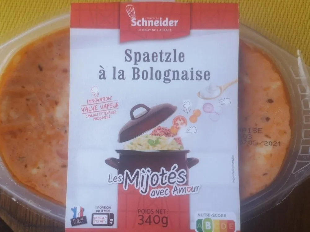 Spaetzele à la bolognaise