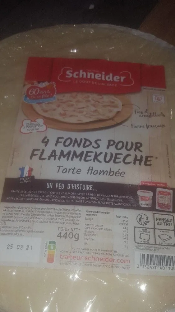 Fonds pour flammekueche