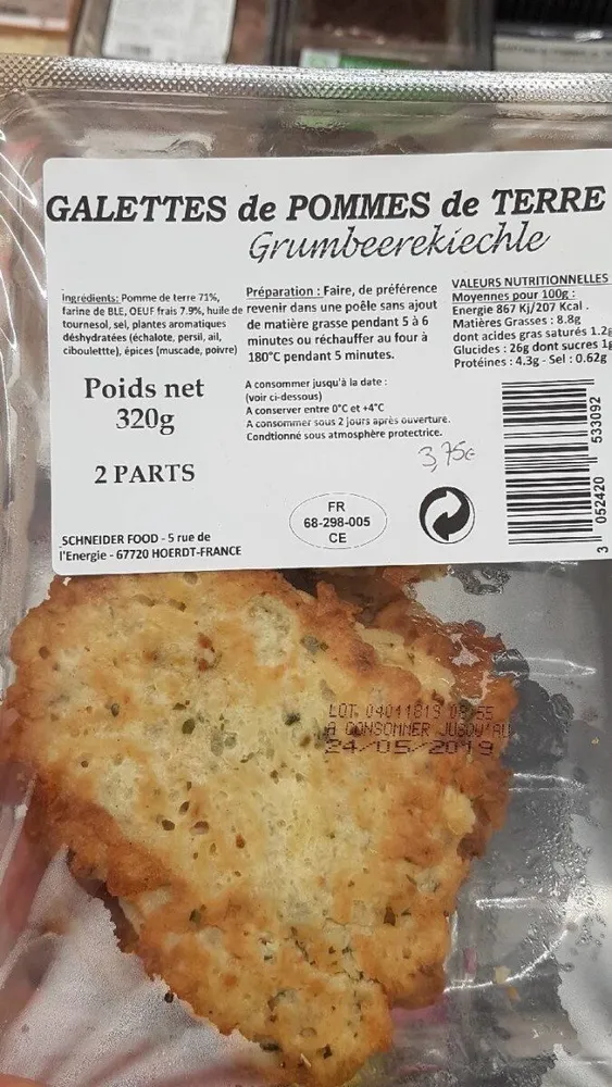 Galettes de pommes de terre