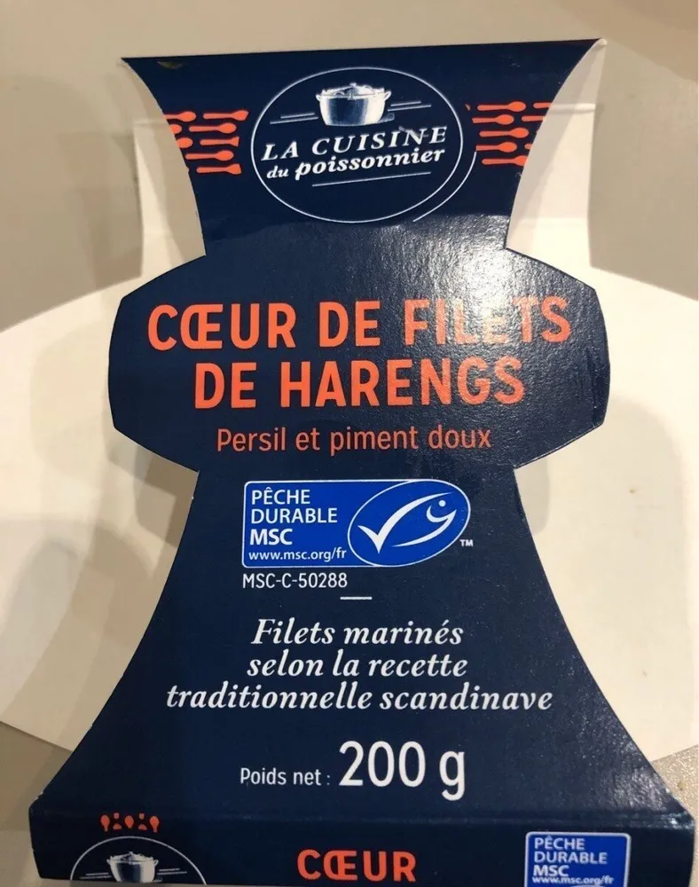 Coeur de filets de harengs persil et piment doux