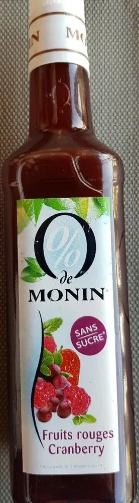 0 % de Monin Fruits rouges et Cranberry
