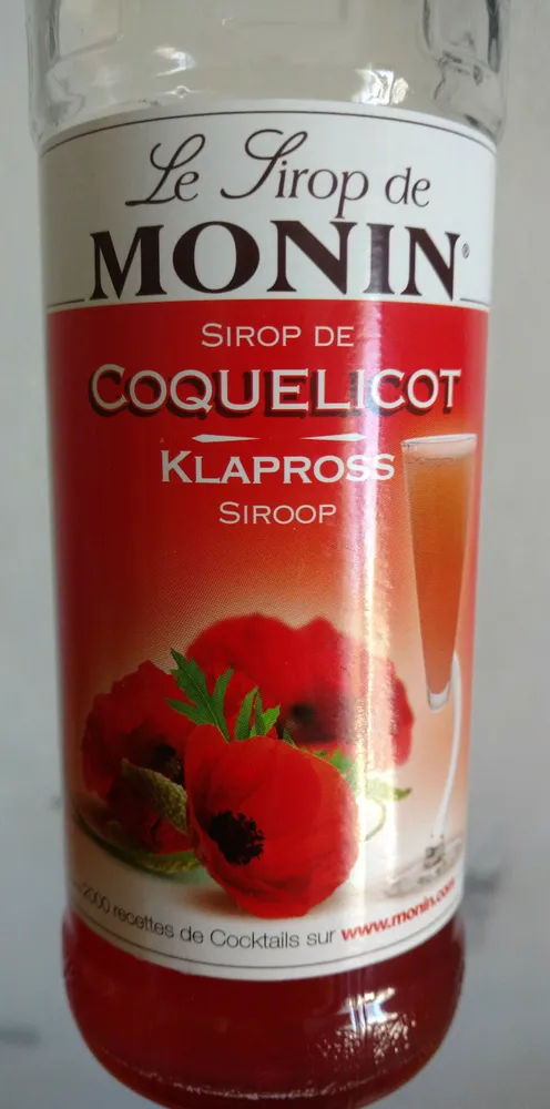 Saveurs Monin sirop coquelicot