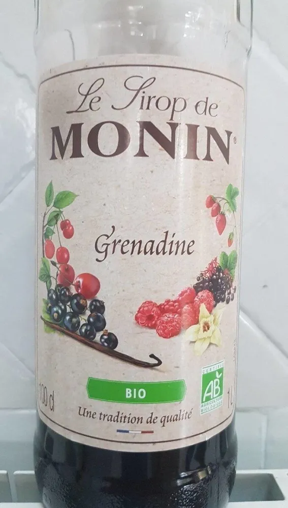 Sirop Monin grenadine bio