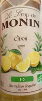Le sirop de monin citron bio