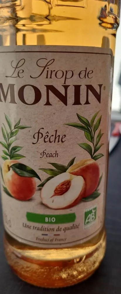 Sirop pêche bio