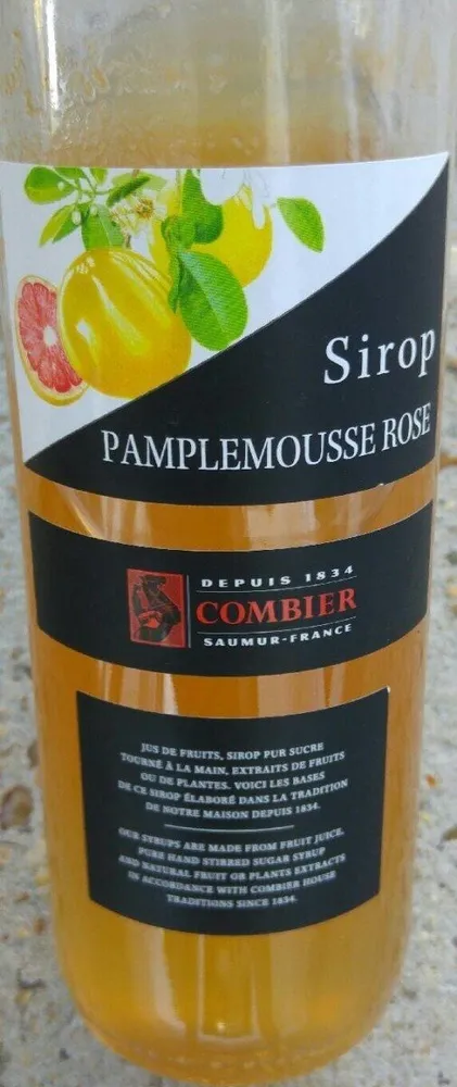 Sirop de pamplemousse rose