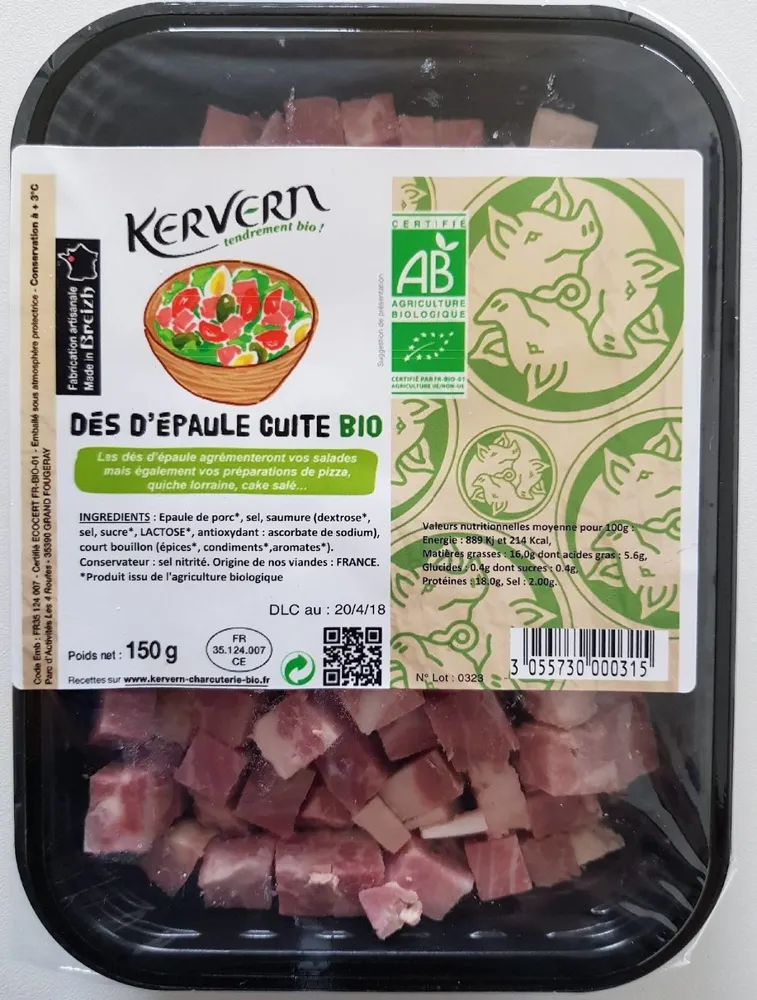Dés d'épaule cuite bio
