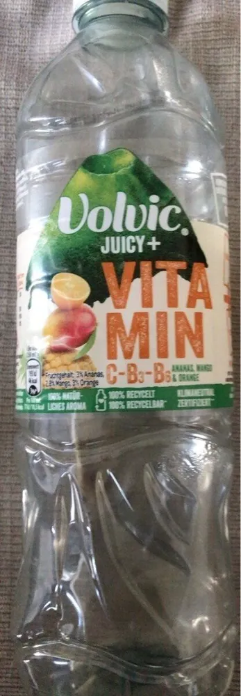 Volvic Juicy+ Vitamin C, B3, B6 Ananas, Mango & Orange 1.0L EW
