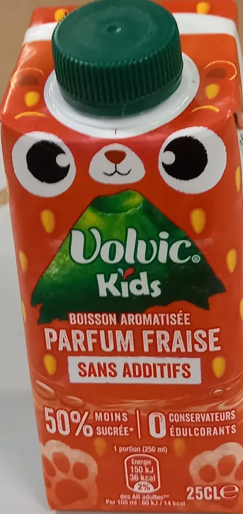 Volvic kids aromatisée parfum fraise 🍓