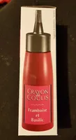 Crayon de coulis sauce framboise basilic