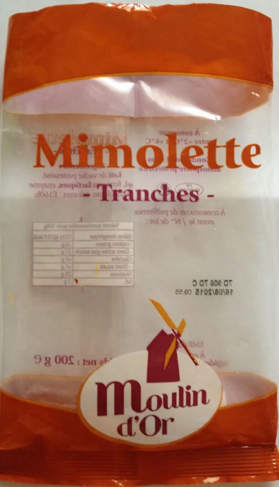 Mimolette tranches (24% MG)