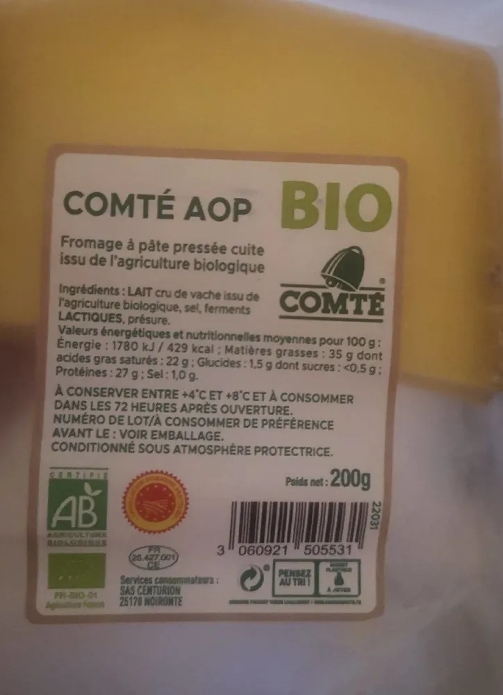 Comté AOP Bio