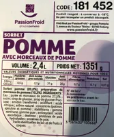 Sorbet pomme avec morceaux de pomme