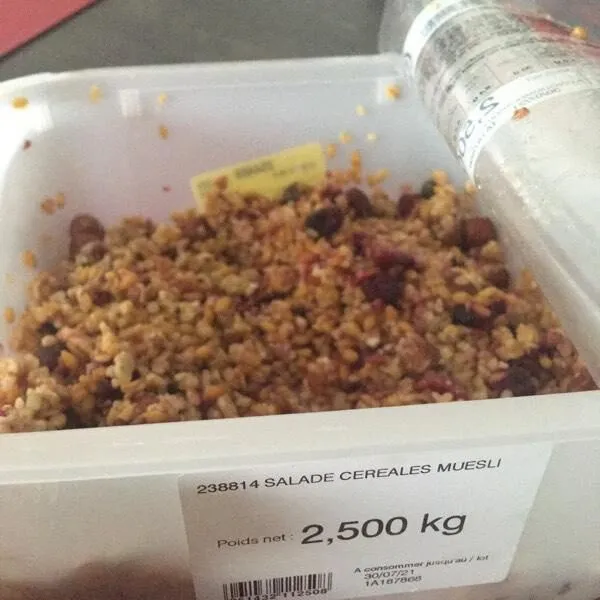 Salade céréales muesli