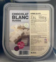 Crème glacée chocolat blanc suisse