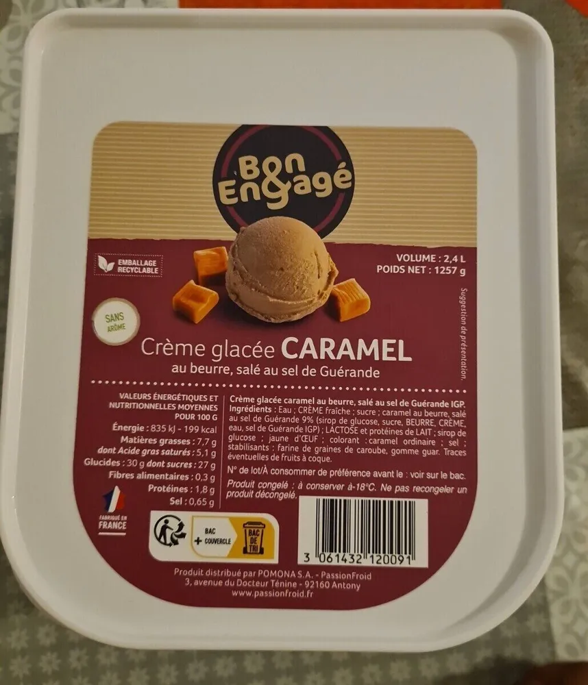 Crème glacée Caramel