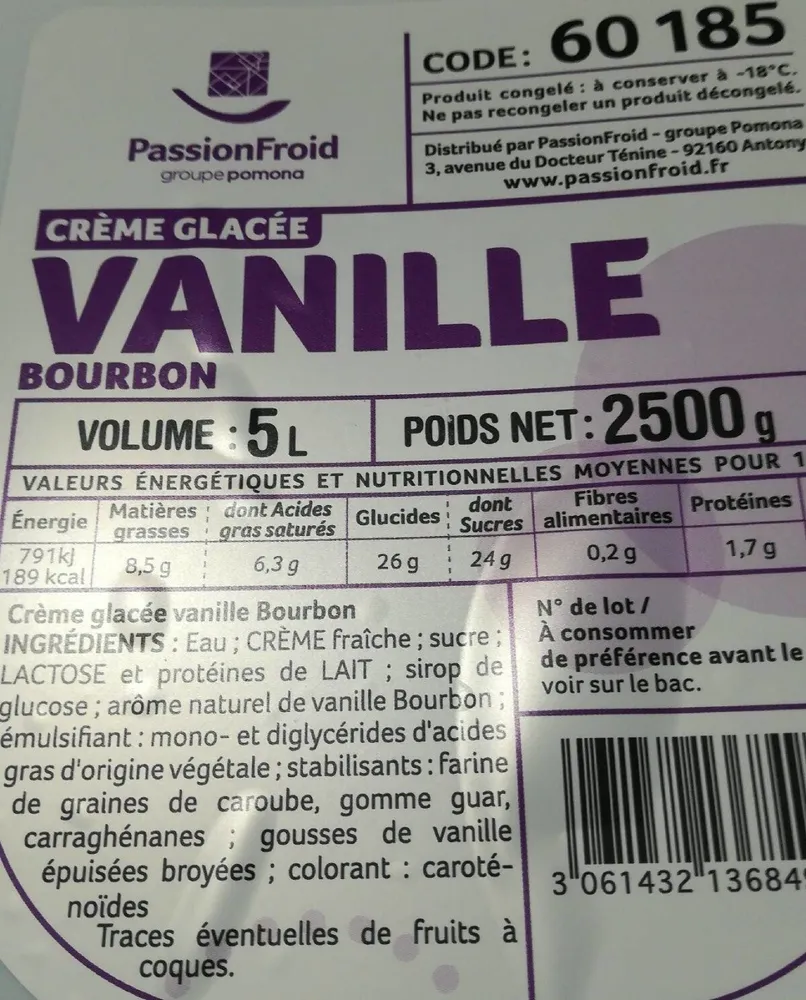Crème glacée vanille