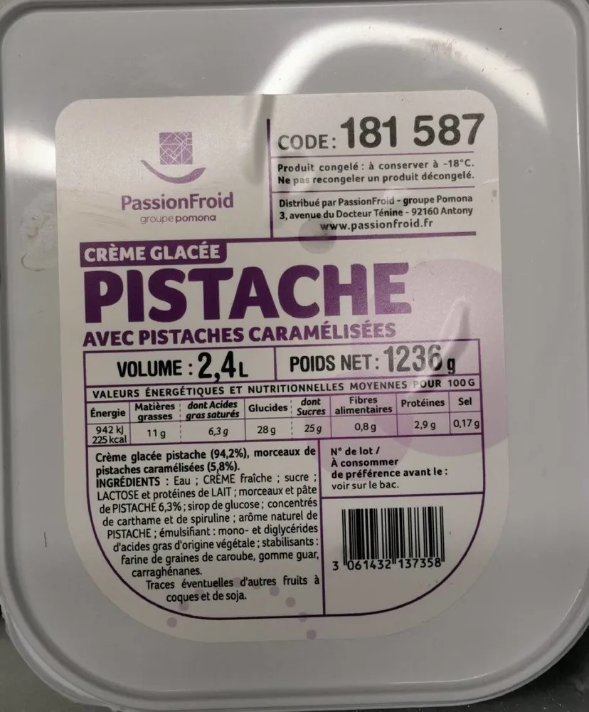 Crème glacée Pistache