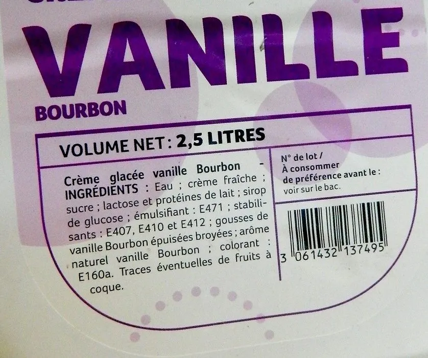 Crème Glacée Vanille Bourbon