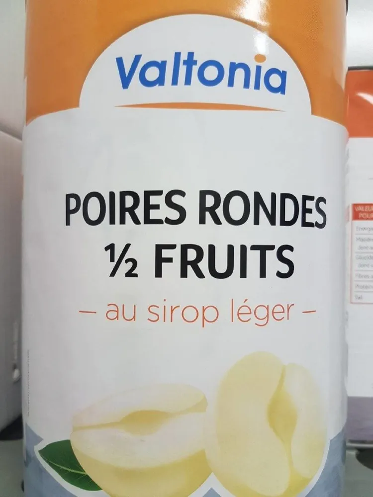 Poires rondes 1/2 fruits