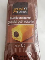 Moelleux fourré chocolat goût noisette