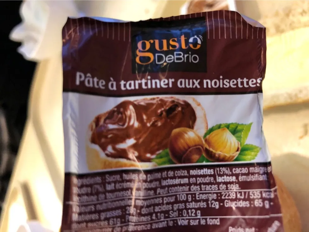 Pate a tartiner aux noisettes