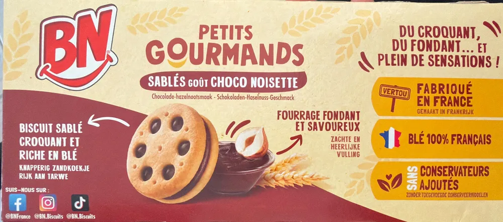 Petits gourmands sables goût choco noisette
