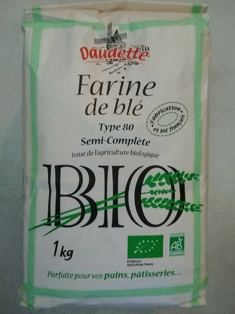 Farine de blé T 80 semi-complète