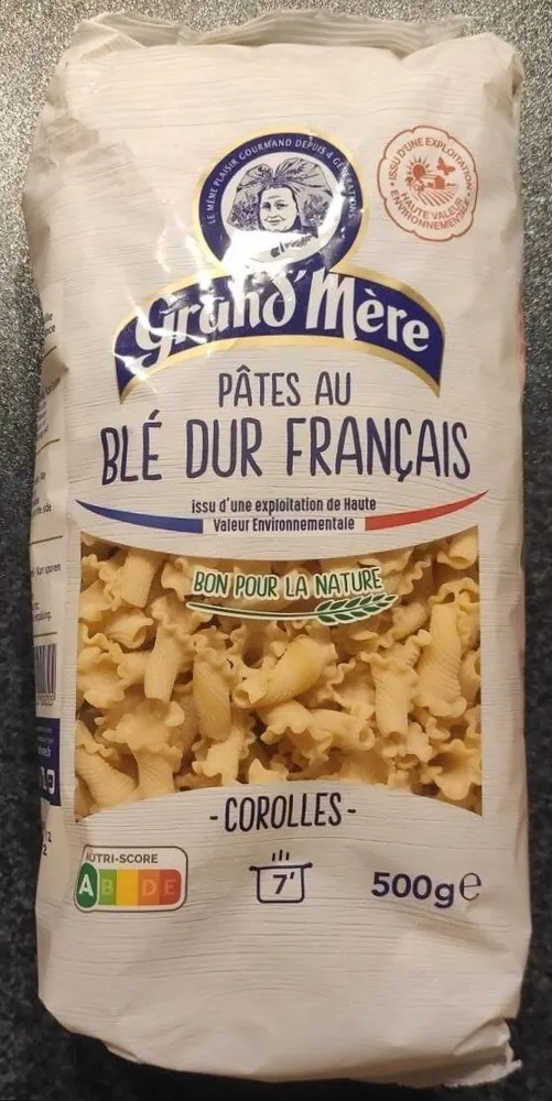 Pâtes au blé dur français - Corolles