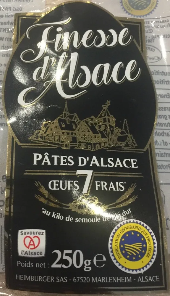 Pates finesse d'Alsace