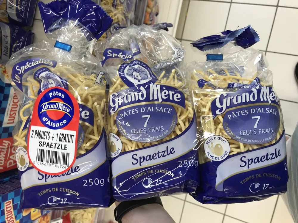 Spaetzle aux 7 œufs frais (2 paquets + 1 gratuit)