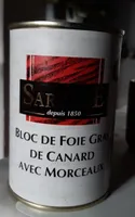 Bloc de foie gras de canard avec morceaux