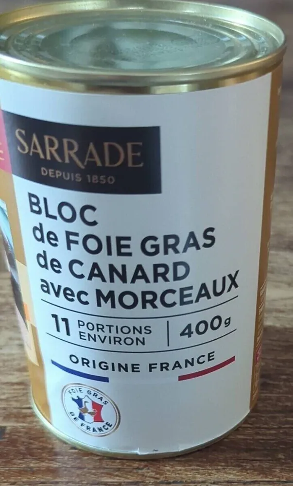 Bloc de foie gras avec morceaux