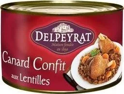 Delpeyrat manchons de canard confits lentilles