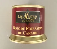Bloc De Fois Gras De Canard, 160 Grammes, Marque Les Mestres Du Goût