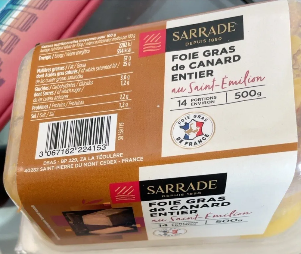 Foie Gras De Canard Entier Au Emilion Et épices