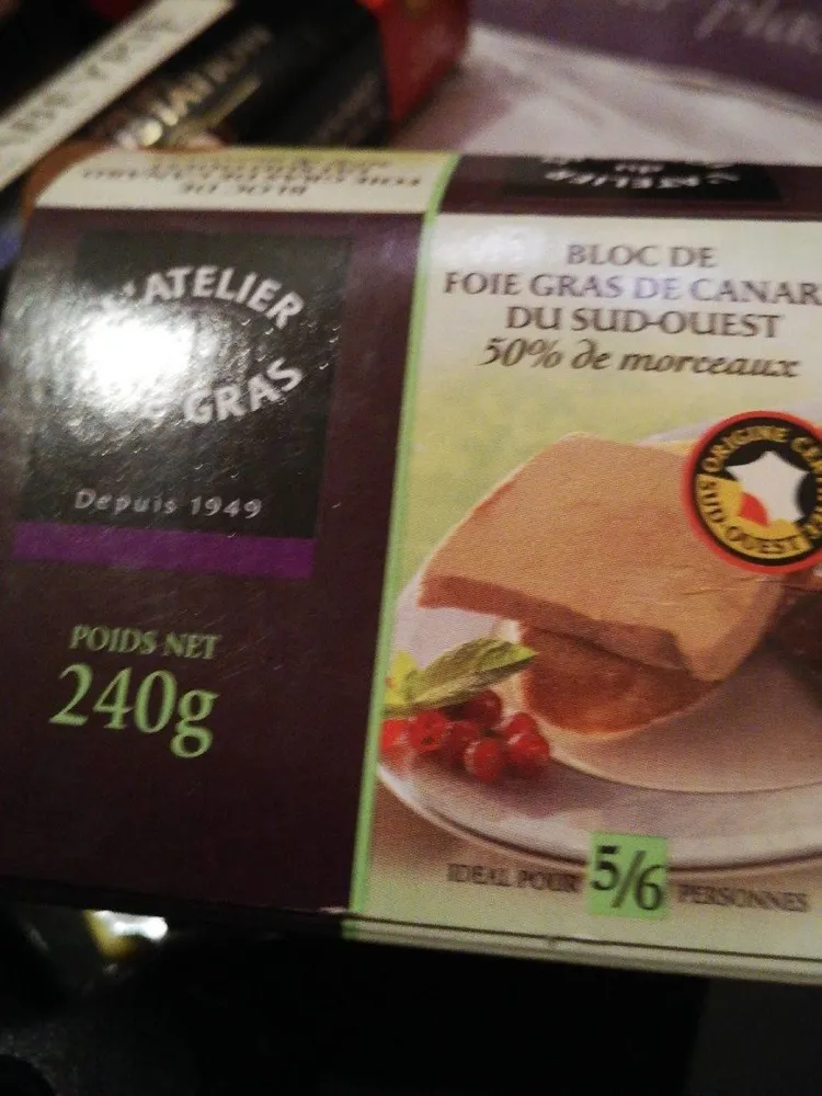 Bloc de fois gras de canard du Sud-Ouest