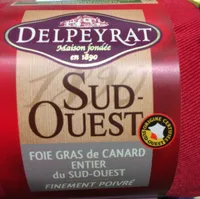 Foie gras de canard entier du sud ouest.  Finement poivré