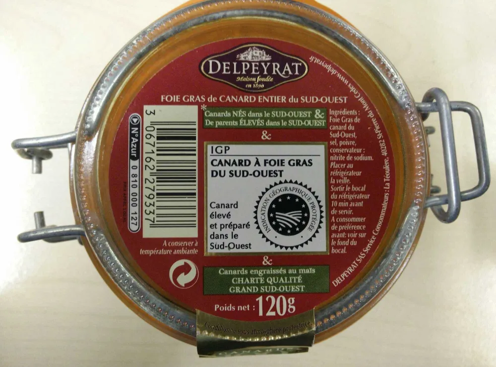 Bocal Foie Gras De Canard Entier
