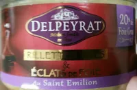 Rillettes fines et éclats de foie Delpeyrat 180G, 1 Bocal