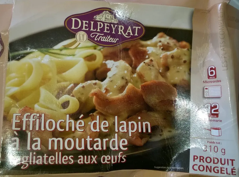 Effiloché de lapin à la moutarde