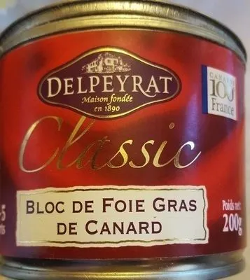 Delpeyrat classic bloc de foie gras de canard de France