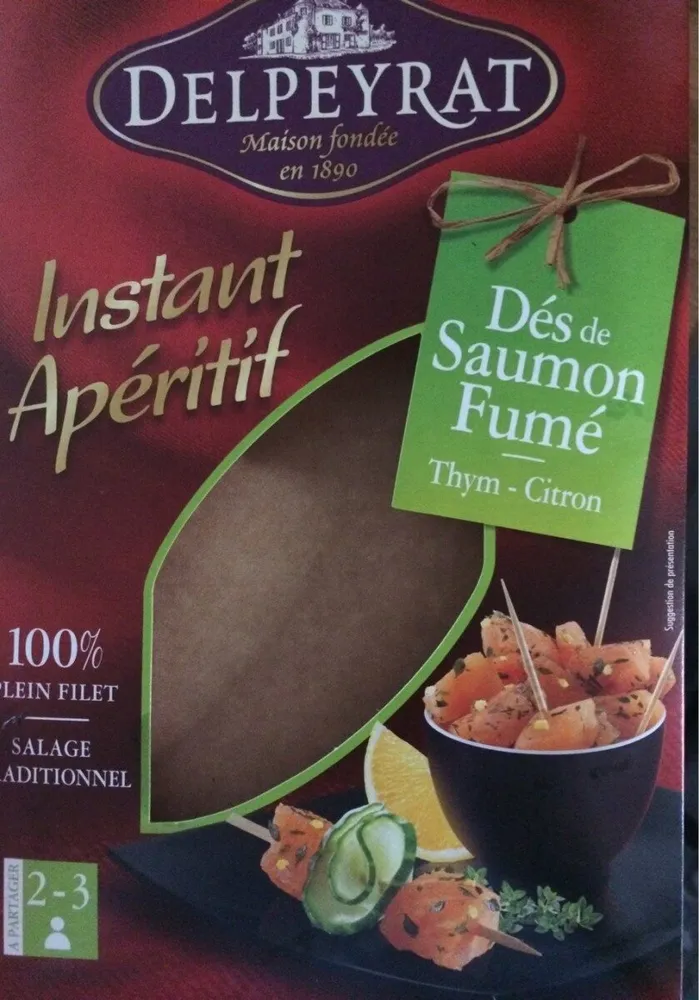 Dès de saumon fumé