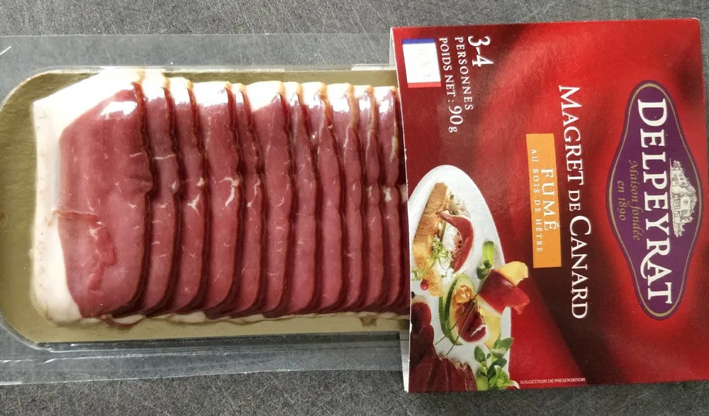 Magret de canard fumé au bois de hêtre