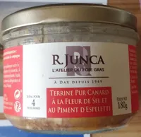 Terrine pur  canard à la fleur de sel et piment espelette