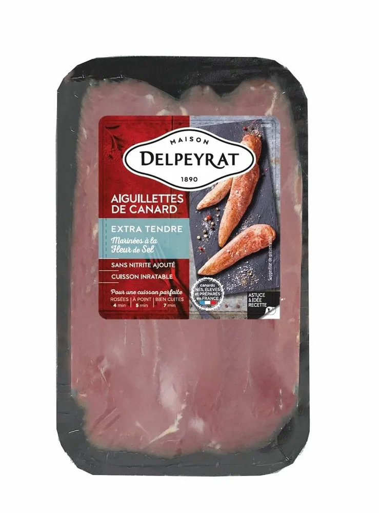 Aiguillettes de canard marinées à la fleur de sel