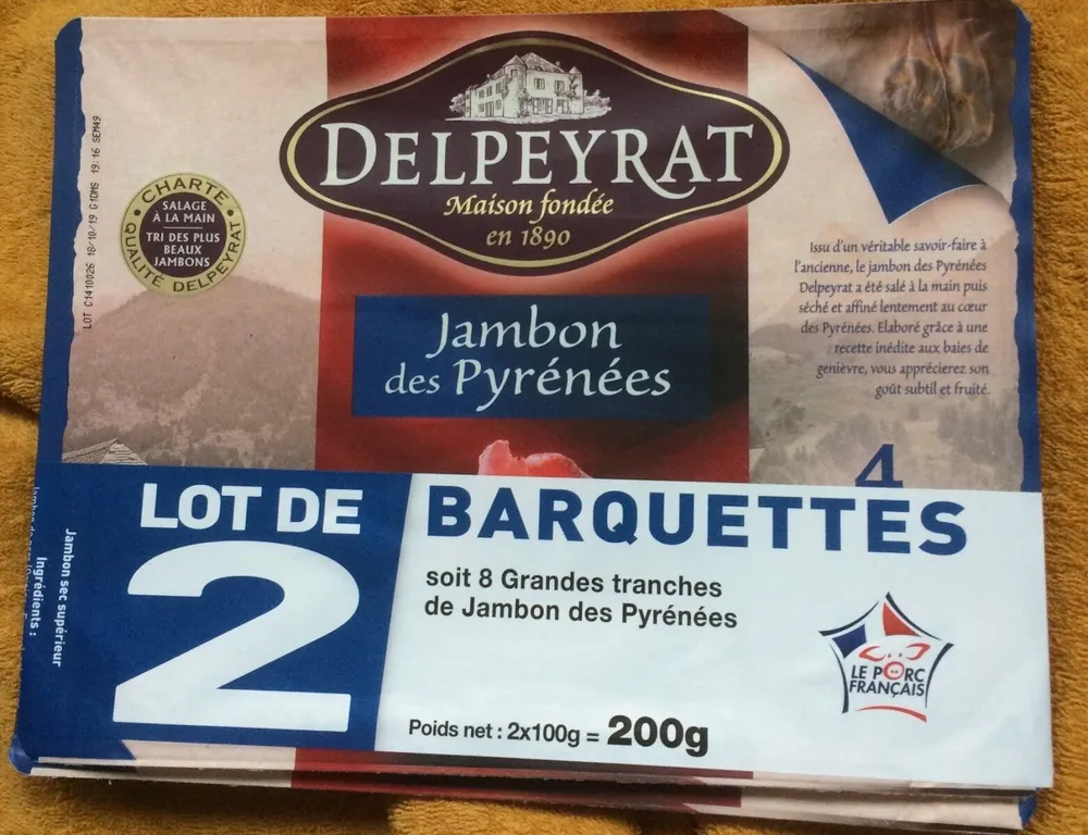 Delpeyrat jambon des Pyrénnées