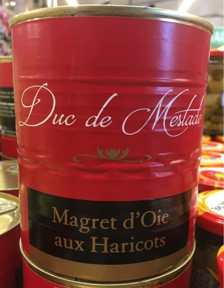 Magret d'oie aux haricots