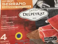 Jambon Serrano grandes tranches