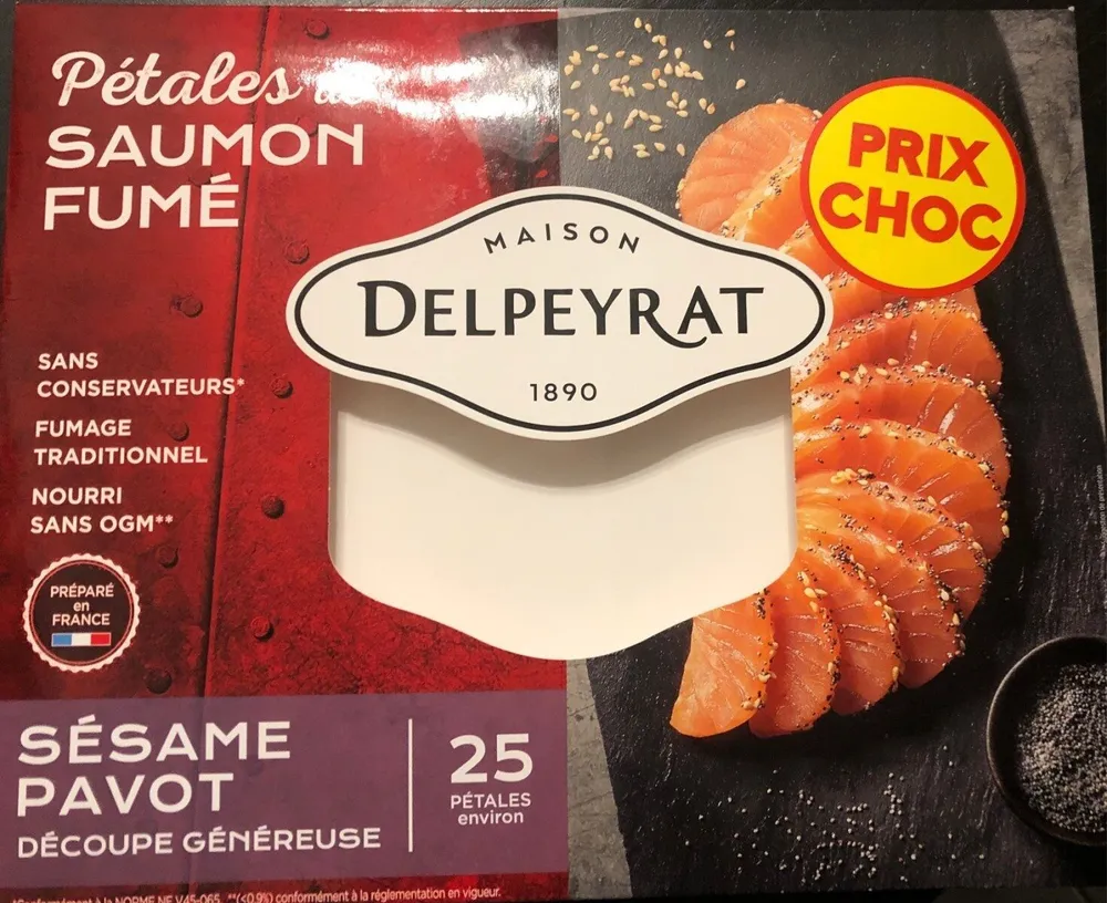 Pétales de saumon fumé
